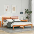 vidaXL Bedframe Wasbruin 160 x 200 cm Massief grenenhout, Huis en Inrichting, Slaapkamer | Bedden, Verzenden, Nieuw, Bruin, Hout