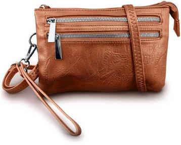 THL Design Dames Schoudertas  Klein tasje veel Vakken bruin beschikbaar voor biedingen