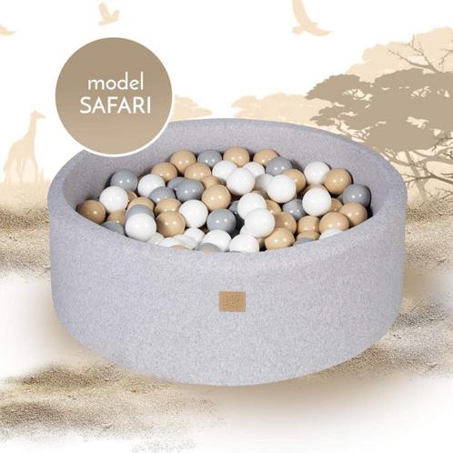 Safari ballenbak rond met 250 ballen – neutrale tinten, Kinderen en Baby's, Speelgoed | Educatief en Creatief, Nieuw, Ophalen of Verzenden