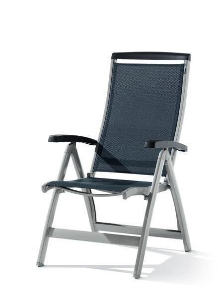 Sieger Royal klapstoel - Grafiet/grijs, Tuin en Terras, Tuinstoelen, Ophalen of Verzenden