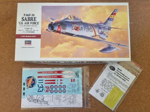 Hasegawa 07213 F-86F-30 Sabre 1:48 + mask en Canadese decals, Hobby en Vrije tijd, Modelbouw | Vliegtuigen en Helikopters, Hasegawa