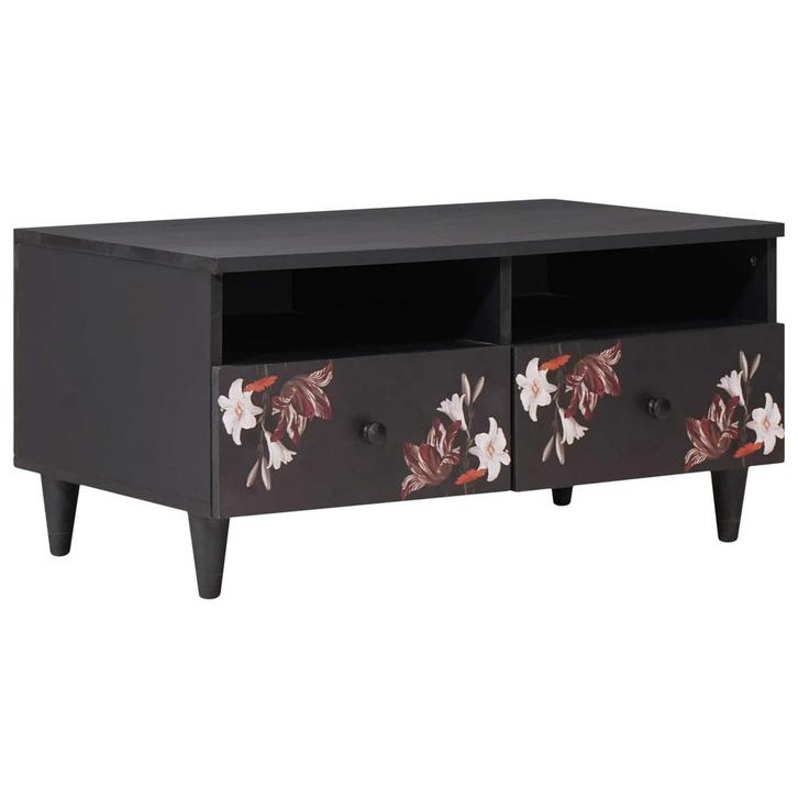 vidaXL Salontafel Multikleur 80 x 54 x 40 cm Massief Mango, Huis en Inrichting, Tafels | Salontafels, Nieuw, 50 tot 100 cm, Overige houtsoorten