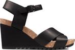 Clarks Flex Sun - 38 - Dames Sandalen - Black Leather, Verzenden, Nieuw
