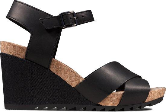Clarks Flex Sun - 38 - Dames Sandalen - Black Leather, Kleding | Dames, Schoenen, Verzenden