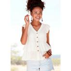 Lascana Blouse met ruches met korte mouwen, zomerse, Kleding | Dames, Verzenden, Nieuw