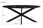 Oslo Black Oval 210 cm-12542, Huis en Inrichting, Tafels | Eettafels, Ophalen of Verzenden, Nieuw