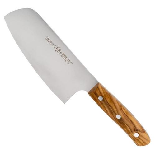 Eikaso Solingen Chinees Koksmes 17 cm - Olijfhouten Handv..., Huis en Inrichting, Keuken | Bestek, Nieuw, Ophalen of Verzenden