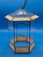 Tiffany-Stil Laterne – Glas- und Opalglas-Hängeleuchte –