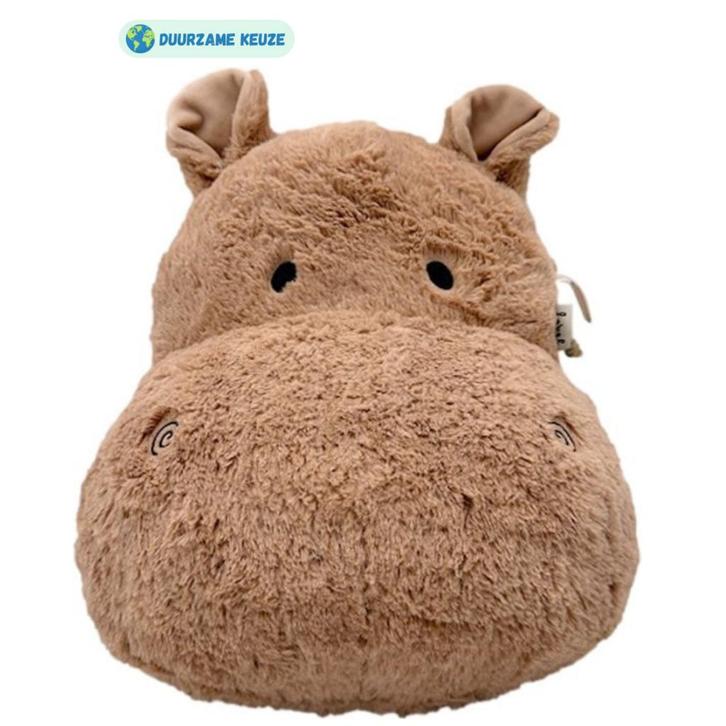 Stoere wanddecoratie nijlpaard in bruin met 3D-effect voo..., Kinderen en Baby's, Kinderkamer | Inrichting en Decoratie, Nieuw