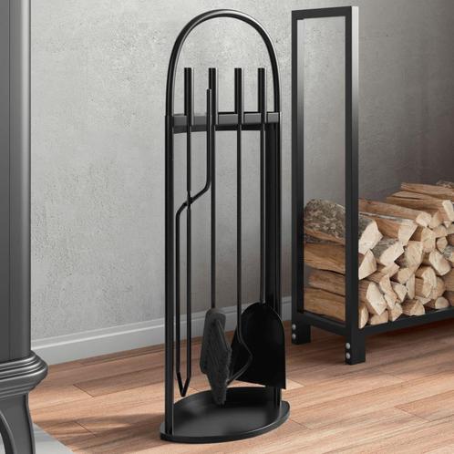 vidaXL 5-delige Haardset 23x15x66 cm staal, Huis en Inrichting, Kachels, Nieuw, Verzenden