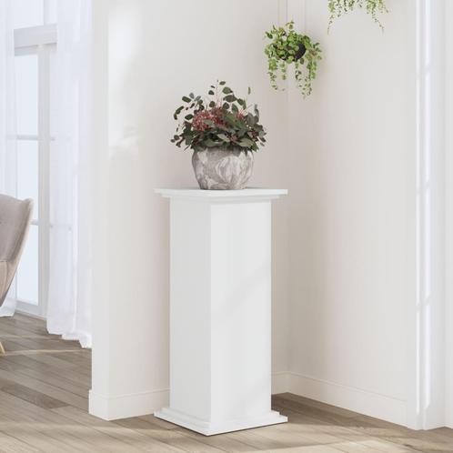 vidaXL Plantenstandaard 33x33x80 cm bewerkt hout wit, Tuin en Terras, Overige Tuin en Terras, Nieuw, Verzenden