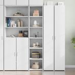 vidaXL buffetkast 40x41x185 cm bewerkt hout wit, Huis en Inrichting, Kasten | Buffetkasten, Minder dan 50 cm, Verzenden, Nieuw
