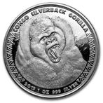 Congo / Kongo Gorilla 1 oz 2019 (75.000 oplage), Verzenden, Overige landen, Losse munt, Zilver