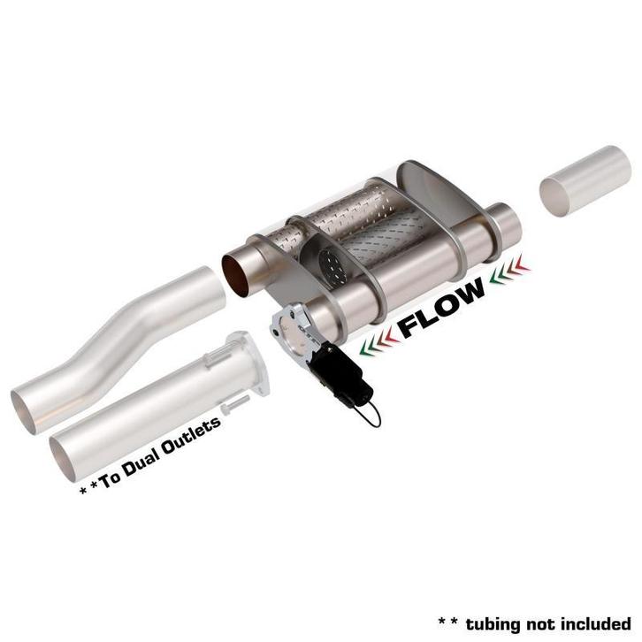 QTP 3in Weld-On 304SS Screamer Muffler w/Bolt-On QTEC, Auto-onderdelen, Uitlaatsystemen, Ophalen of Verzenden