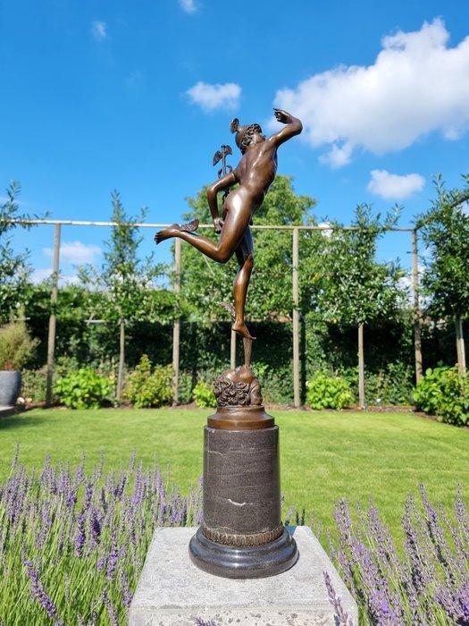 sculptuur, Mercury - 68 cm - Brons, Antiek en Kunst, Antiek | Keramiek en Aardewerk