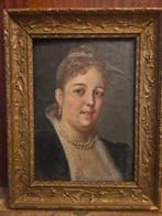 Spaanse school (XIX) - NO RESERVE - Retrato de dama, Antiek en Kunst