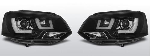 koplampen U-Type Real DRL | Volkswagen T5 2010-2015 | zwart, Auto-onderdelen, Verlichting, Nieuw, Volkswagen, Ophalen of Verzenden