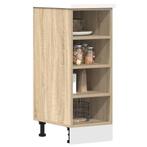 vidaXL Onderkast Riga 30x44,5x81,5 cm bewerkt hout sonoma, Huis en Inrichting, Keuken | Keukenelementen, Verzenden, Nieuw, Bruin
