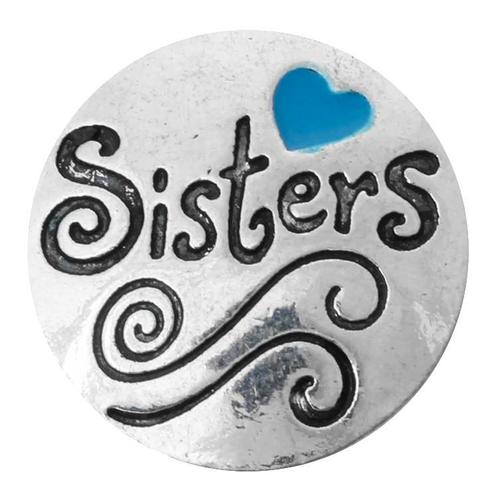 Fako Bijoux® - Click Button - Metaal - Sisters - Blauw, Sieraden, Tassen en Uiterlijk, Armbanden, Verzenden
