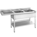 GGM Gastro | Vaatwasser Spoeltafel - 2000x600mm - met 2 |, Verzenden