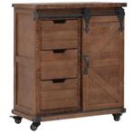Lowboard/Sideboard Bruin Hout - Tweedekansje! 42% eraf, Ophalen of Verzenden, Nieuw