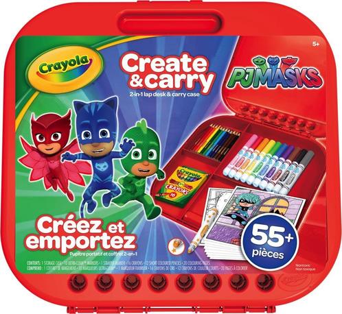 Crayola - PJ Masks 2-in-1 Create and Carry Case - Knutselkof, Hobby en Vrije tijd, Knutselen, Ophalen of Verzenden
