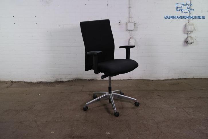 Interstuhl | Bureaustoel | Tweedehands | Zwart gestoffeerd |, Huis en Inrichting, Bureaus, Gebruikt, Verzenden