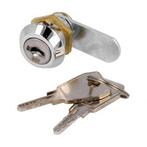 Locker slot - Kantelslot - 15mm - gelijke sleutels - 827, Doe-het-zelf en Verbouw, Hang- en Sluitwerk, Nieuw, Rvs, Ophalen of Verzenden