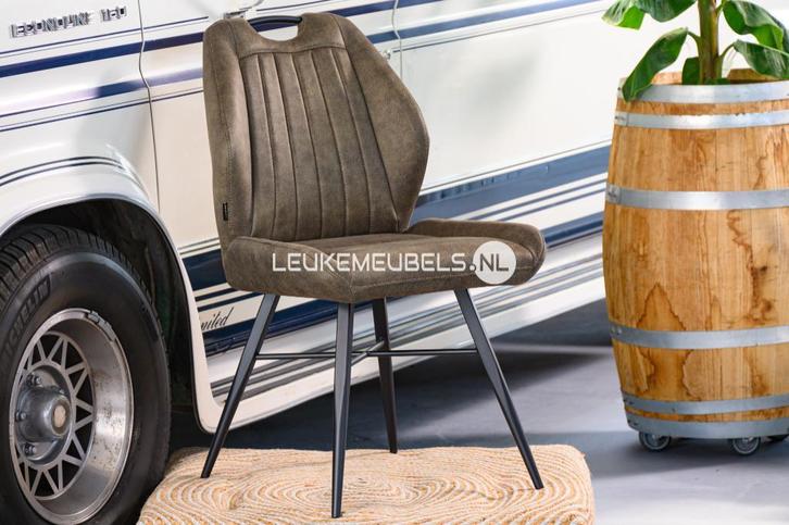 Eetkamerstoel Torro, 3 kleuren Microvezel, Huis en Inrichting, Stoelen, Vijf, Zes of meer stoelen, Grijs, Nieuw, Metaal, Stof