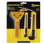 Benson 3-delige set glaskrabber en afbreekmessen - nauwke..., Doe-het-zelf en Verbouw, Ophalen of Verzenden, Nieuw