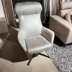 Draaifauteuil Vicenzo Microleder Grijs - Pronto Wonen, Nieuw, 75 tot 100 cm, Ophalen of Verzenden, 50 tot 75 cm