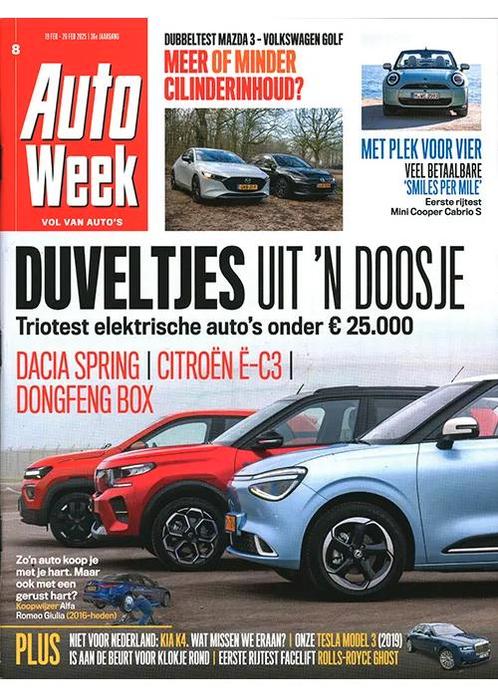 AutoWeek - 08 2025, Boeken, Tijdschriften en Kranten, Sport en Vrije tijd, Nieuw, Verzenden