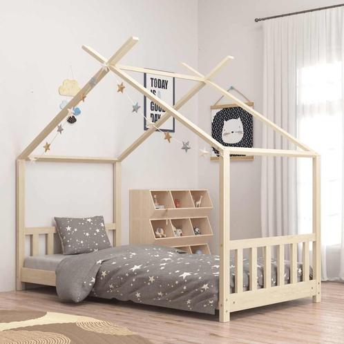 vidaXL Kinderbedframe massief grenenhout 70x140 cm, Kinderen en Baby's, Kinderkamer | Bedden, Nieuw, Verzenden