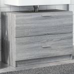 vidaXL Wastafelkast 78x37x59 cm bewerkt hout grijs sonoma, Huis en Inrichting, Badkamer | Badkamermeubels, Verzenden, Nieuw, Minder dan 100 cm