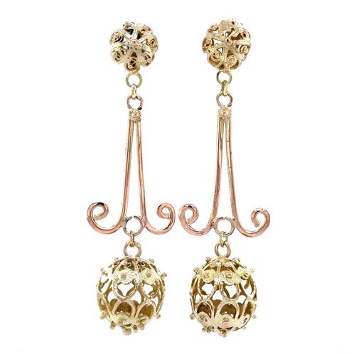 Filigraan oorhangers 10 krt, Sieraden, Tassen en Uiterlijk, Oorbellen, Nieuw, Ophalen of Verzenden