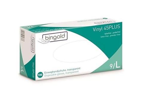 Veiling - Bingold Wegwerphandschoenen Vinyl Maat L Transpara, Doe-het-zelf en Verbouw, Veiligheidskleding, Nieuw