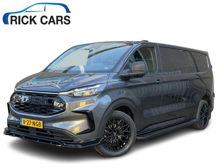 Ford Transit Custom 320 2.0 TDCI 140 PK Euro 6 L2H1 Trend, Auto's, Bestelauto's, Dealer onderhouden, Lease, Zwart, Handgeschakeld