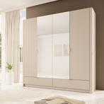 Meubella | Kledingkast 213cm beige Garderobekast Met spiegel, Nieuw, 200 cm of meer, Modern, 50 tot 75 cm