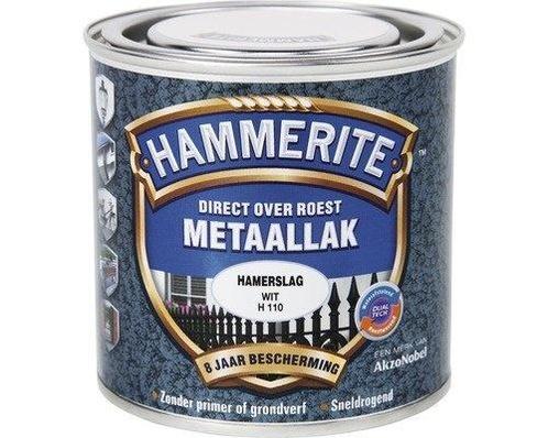 Hammerite Metaallak Wit H110 Hamerslag 750 ml, Doe-het-zelf en Verbouw, Verf, Beits en Lak, Nieuw, Ophalen of Verzenden