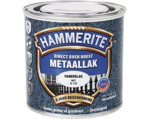 Hammerite Metaallak Wit H110 Hamerslag 750 ml, Doe-het-zelf en Verbouw, Verf, Beits en Lak, Nieuw, Ophalen of Verzenden