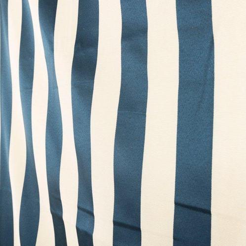 Beige en blauwe strepen - elegante tintenstof - Textiel -, Antiek en Kunst, Antiek | Kleden en Textiel