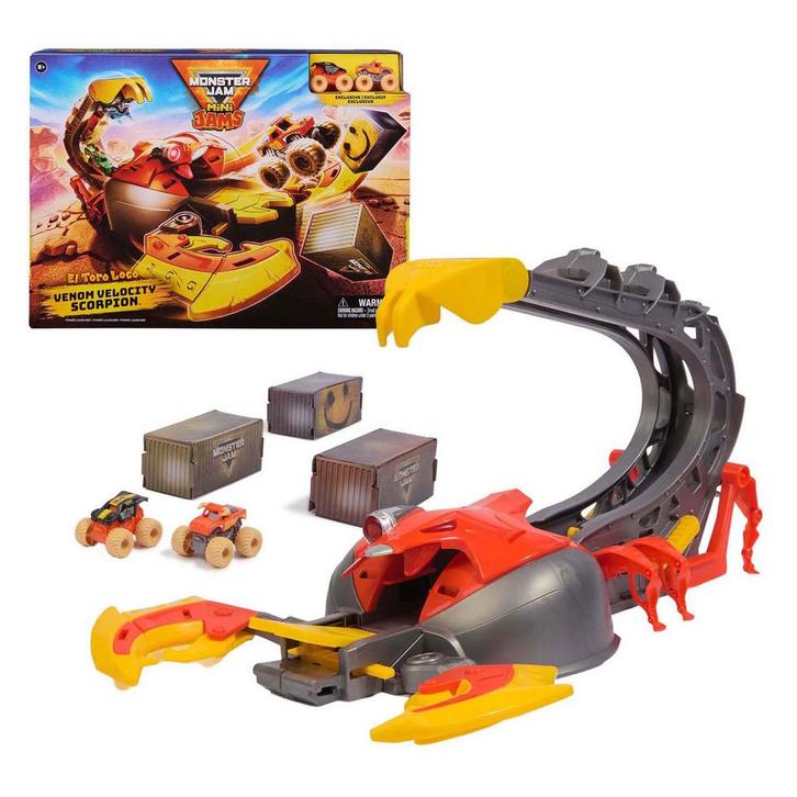 Monster Jam Mini Scorpion Racebaan, Kinderen en Baby's, Speelgoed | Speelgoedvoertuigen, Ophalen of Verzenden