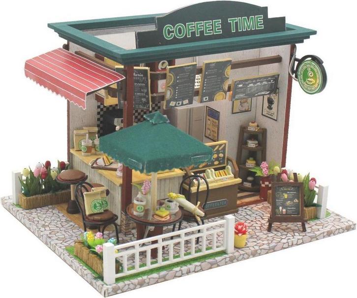 Crafts&Co Modelbouwpakket - DIY Doll House - Koffie Huis, Sieraden, Tassen en Uiterlijk, Overige Accessoires, Verzenden