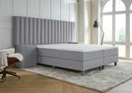 ACTIE! Boxspring Lyon 160 200 Grijs, Verzenden, 200 cm, 160 cm, Nieuw