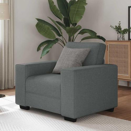 vidaXL Fauteuil 60 cm stof donkergrijs, Huis en Inrichting, Banken | Bankstellen, Nieuw, Stof, Eenpersoons, Verzenden