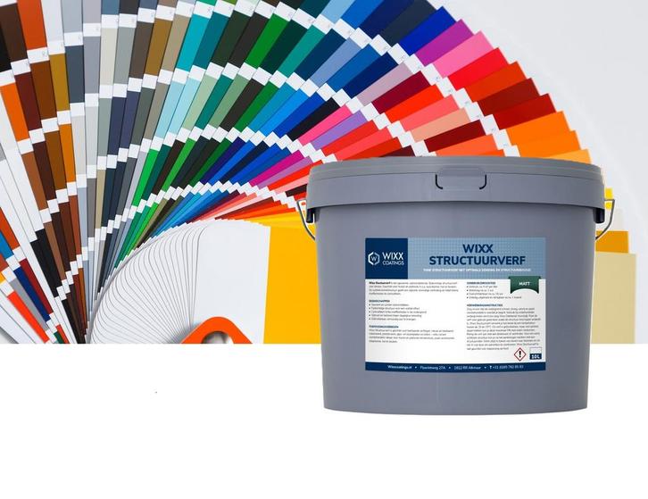 Wixx Structuurverf Mat - 10L Mengkleur 10L, Doe-het-zelf en Verbouw, Verf, Beits en Lak, Verf, Overige kleuren, Nieuw, 5 tot 10 liter