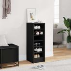 vidaXL Schoenenkast 31,5x35x90 cm bewerkt hout zwart, Huis en Inrichting, Verzenden, Nieuw