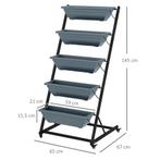 Plantenstandaard Bloemenstandaard Met 5 Niveaus En Wielen, P, Tuin en Terras, Verzenden, Nieuw