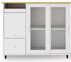 Opvouwbaar Keukeneiland 112 cm – Glazen Deuren & Eikenlook, Huis en Inrichting, Verzenden, Nieuw