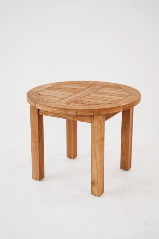 Teakea Tuin Salontafel Teakhout | Rond Ø 60 met Vaste Poot, Huis en Inrichting, Tafels | Salontafels, 100 tot 150 cm, Nieuw, Minder dan 50 cm